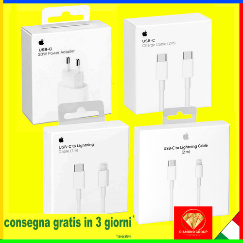Caricabatteria usb apple - usb-c,